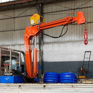 卡車汽車漁船用折疊車載吊裝 2噸吊臂小型液壓貨車吊機 平臺0.5T