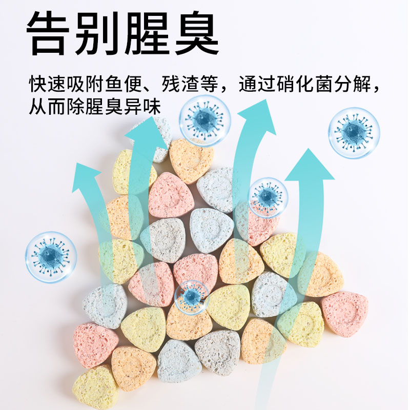 鱼缸过滤材料硝化细菌屋滤材陶瓷环纳米石英球过滤器鱼池培菌滤材