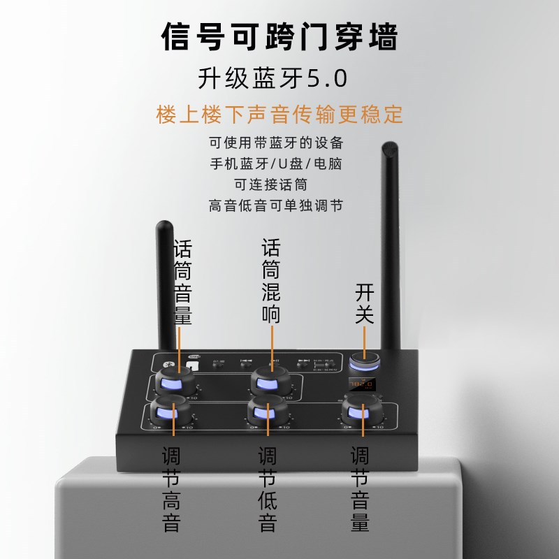 壁挂无线音响店铺舞蹈教室餐厅健身房会议室商用音箱组合套装