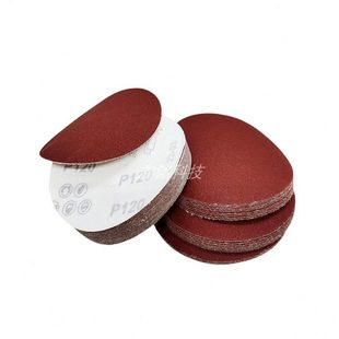 5寸圆盘砂纸片自粘式 砂盘125型打磨圆形植绒沙纸角磨机抛光拉背绒