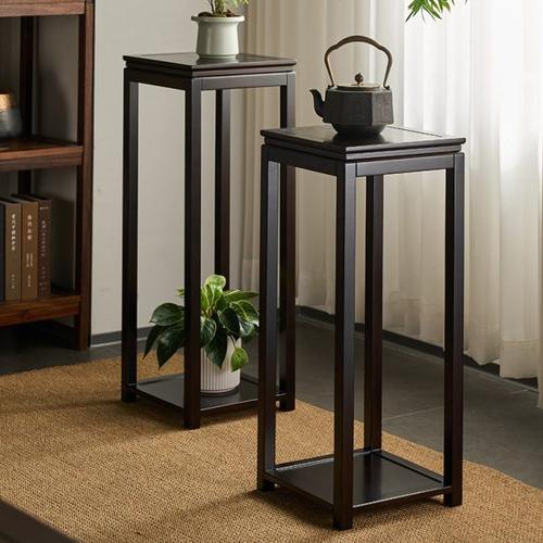 中式博古架古董小摆件架茶室茶具展示置物架客厅玄关盆景底座花架