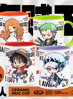 海贼王航海王路飞索隆娜美艾斯汉库克山治罗周边同人原创水杯子