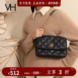 VH女包茵然单肩包中号春夏新款 太阳神系列通勤斜挎包菱格单肩软包