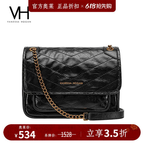 VH女包油蜡腋下包头层牛皮斜挎包
