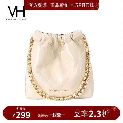 VH女包褶皱流浪包小号抽绳水桶包百搭斜挎小包包小众高级感单肩包