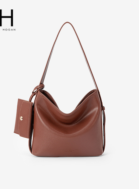 VH女包秋千hobo包2025春夏新款美拉德牛皮水桶包松弛感通勤单肩包
