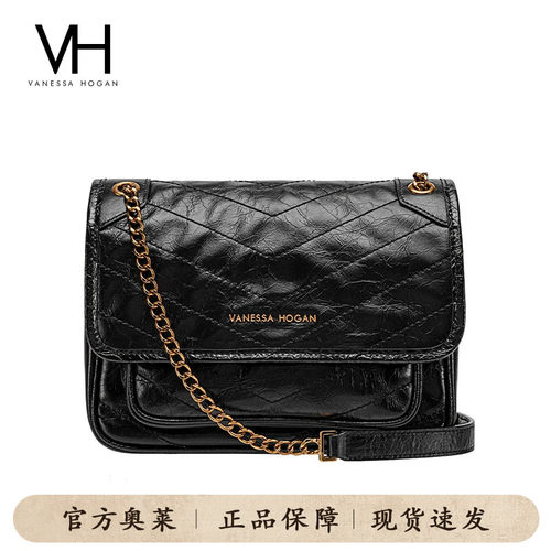 VH女包油蜡腋下包头层牛皮斜挎包