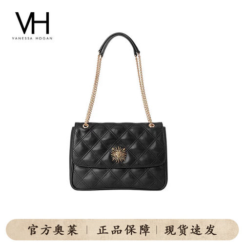 VH女包茵然单肩包菱格真皮牛皮优雅百搭通勤斜挎包大容量链条包包
