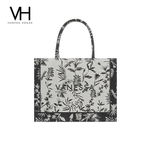 VH女包质感花卉织物工艺托特包时尚个性包包单肩包通勤潮流手提包