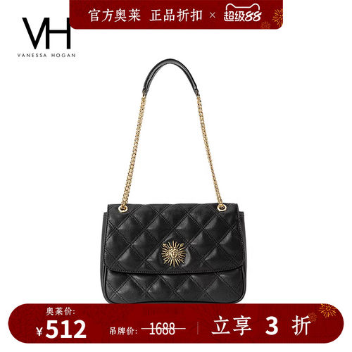 VH女包茵然单肩包中号菱格纹软包