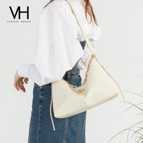 VH女包褶皱个性斜挎包链条手提包