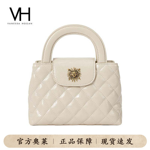 VH女包凯莉萎格包油蜡牛皮手提包