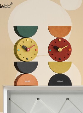 家居创意时钟客厅玄关入户摆放式钟表艺术装饰品