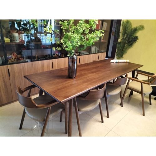 实木会议桌长桌现代长方形办公桌大餐桌长条桌工作台书桌