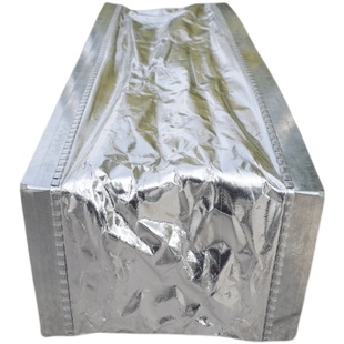 中央空调铝箔弯头风机盘管出风口软连接新风共板法兰帆布通风管道