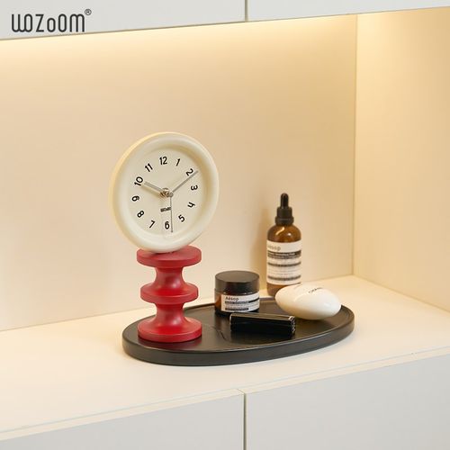 WOZOOM屋准家居客厅桌面创意时钟玄关钥匙托盘电视柜装饰品