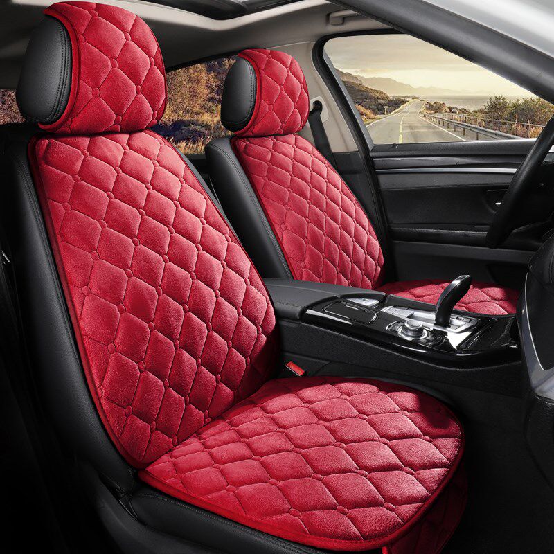 汽车坐垫冬季短毛绒保暖车垫冬天单个三件通用座垫单片女棉垫子