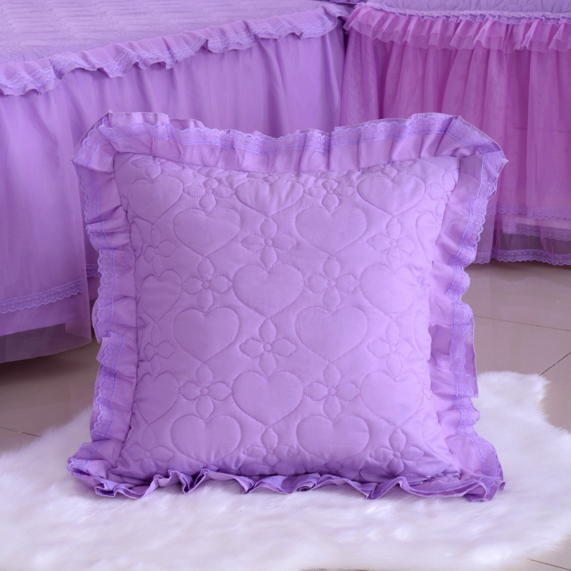 韩夹棉加厚蕾丝边靠垫抱枕沙发床头靠枕方垫枕只,居家布艺,靠垫/抱枕,淘宝优惠券,粉丝福利购,淘宝优惠卷