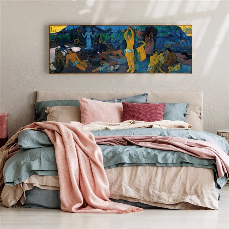 保罗高更名画客厅装饰画沙发背景墙横幅挂画卧室床头墙壁画,家居饰品,现代装饰画,淘宝优惠券,粉丝福利购,淘宝优惠卷