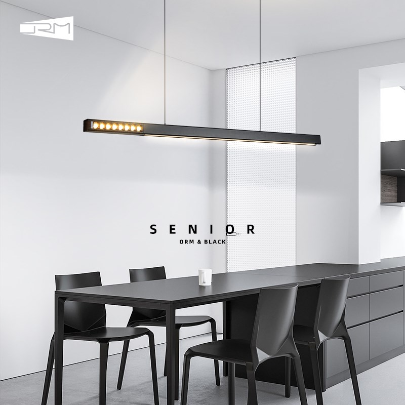 全光谱餐厅吊灯20年现代极吧台茶室射灯设计师一字长条灯具
