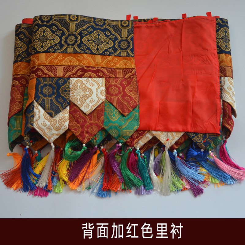 藏族厚织锦五色古典怀旧墙帷幔茶室门店佛堂室内墙面走廊过道围裙