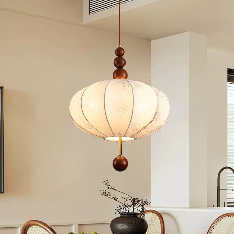 中古风吊灯卧室桌吧台复式茶室创意个性艺术法式布艺印灯具,家装灯饰光源,餐厅吊灯,淘宝优惠券,粉丝福利购,淘宝优惠卷