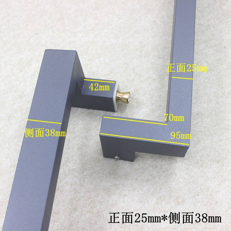 黑色玻璃门拉手加厚方管咖啡色铝合金有框门玫瑰金推拉门木门把手,基础建材,大拉手,淘宝优惠券,粉丝福利购,淘宝优惠卷