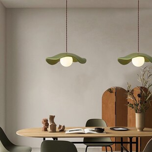 n ldon 法式田园风石吊灯奶油荷叶卧室床头灯