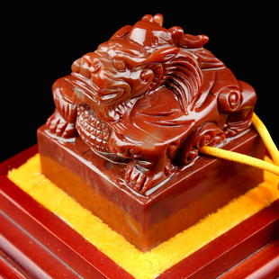 寿山石九龙传国玉玺印章篆刻印玺手工刻字收藏书闲章姓名定制