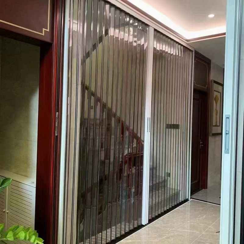 阳光先生 水晶片摺叠门 透光性保温隔热店铺办公室房