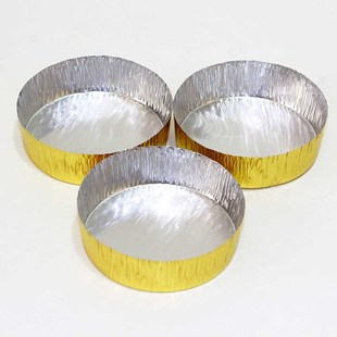 铝箔托金色圆形盒西点杯加厚锡纸烘焙模具布列塔尼托