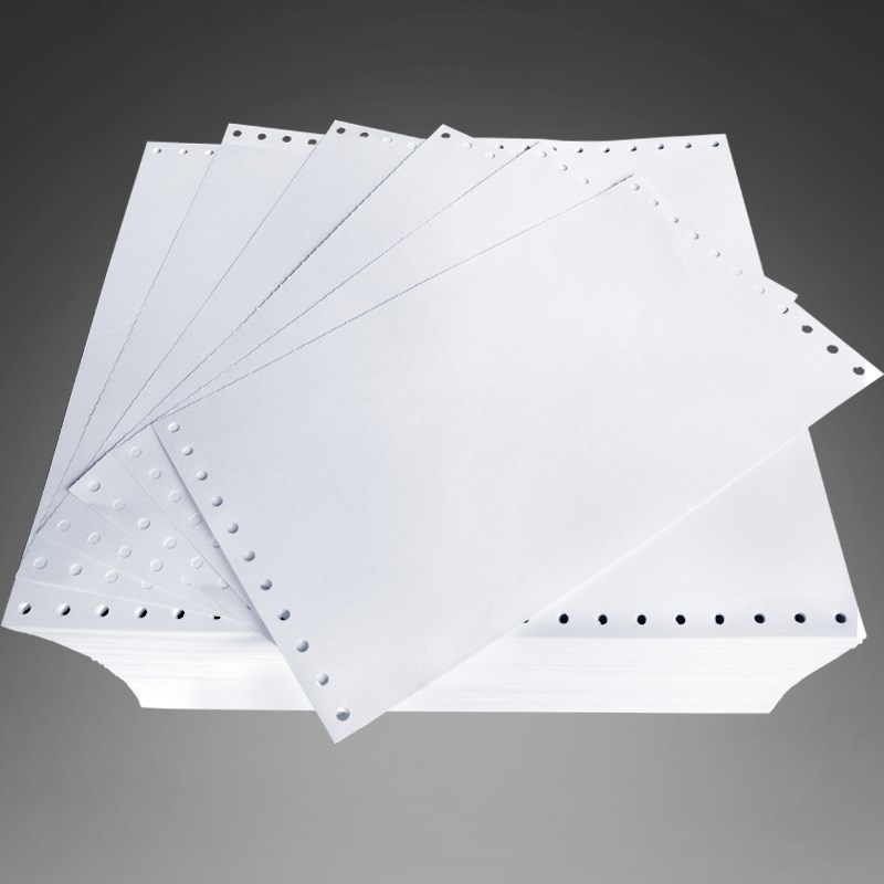 针式凭证纸打印纸凌龙针孔连打克单层会计财务电脑空白凭证纸