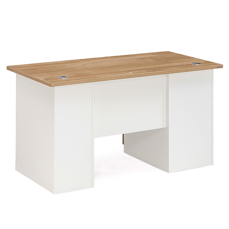 单人电脑桌现代办公桌台式家用实木写字台1米2带抽屉职员桌