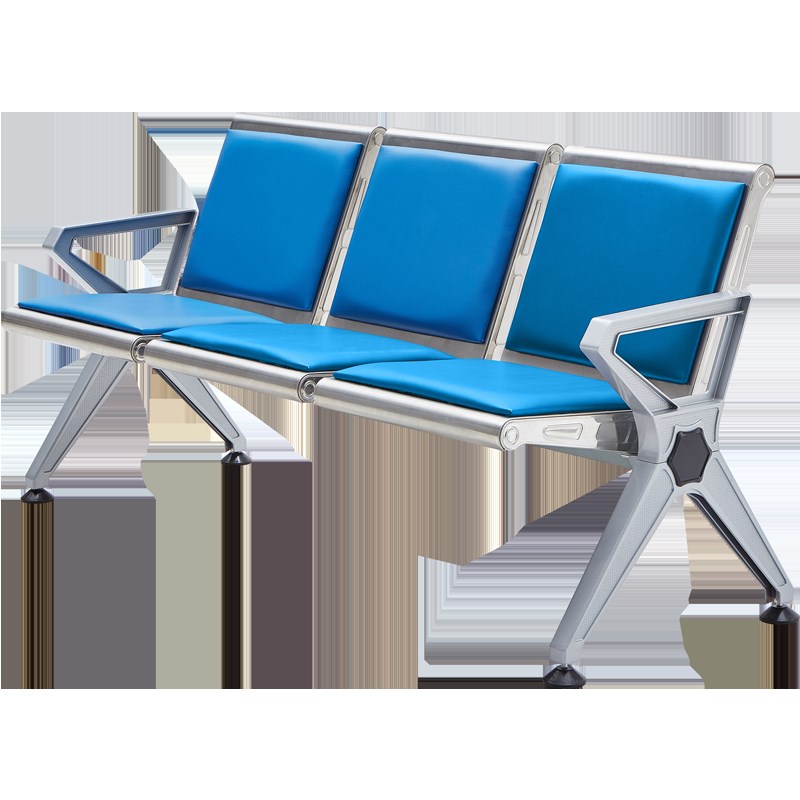 三人位连排椅等候椅机场椅铝合金候诊椅公共座椅输液椅不锈钢长椅