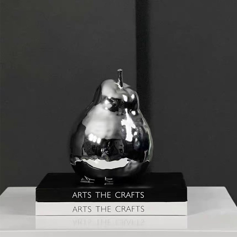 中古艺术梨子样板间客厅桌面玄关创意家居装饰茶几工艺品