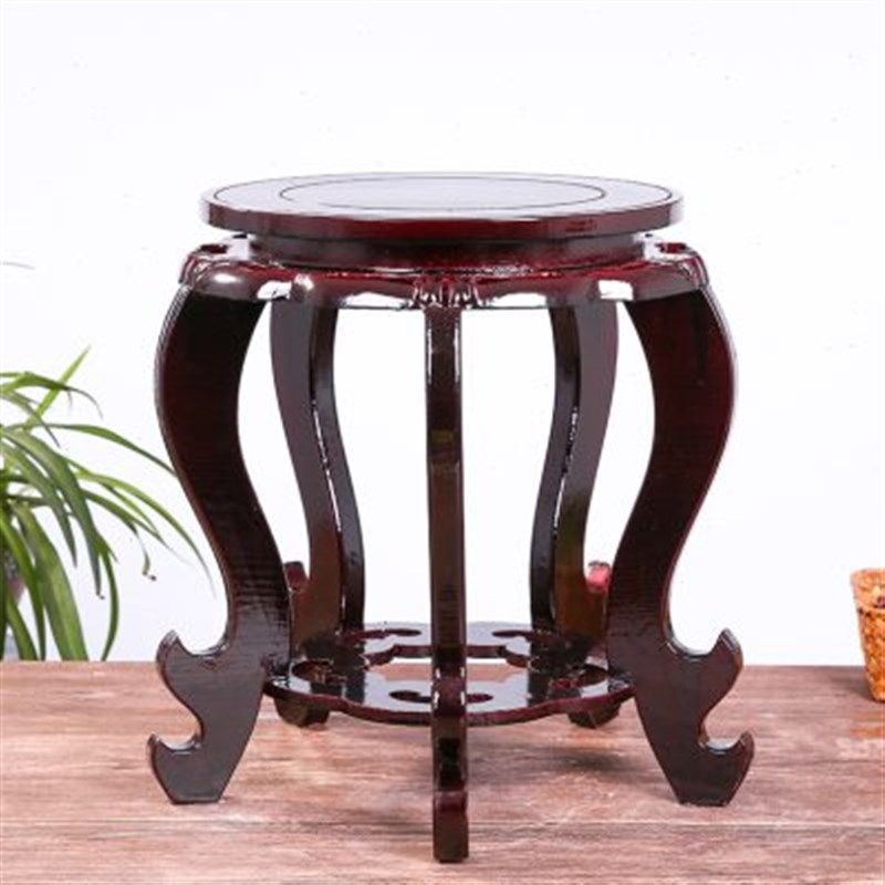 陶瓷鱼缸木质花盆鱼缸底座米缸花盆木底座木架子花架子托盘鱼缸