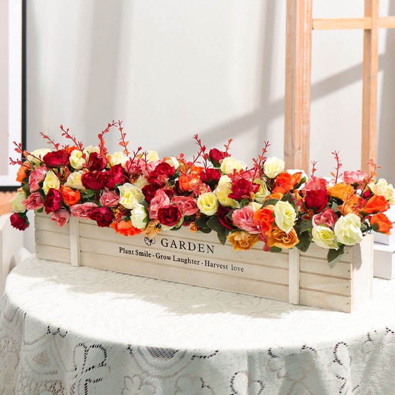 栅栏仿真花花艺假花插花摆件客厅桌面仿生装饰插花束绿植盆栽摆设