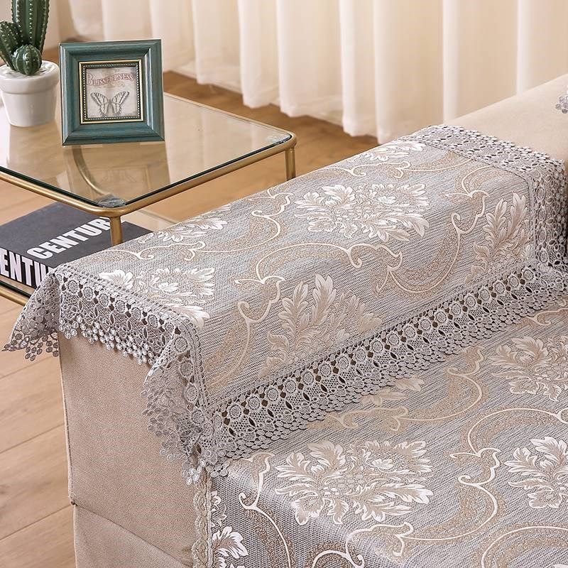 沙发靠背盖巾欧式罩防滑季通用蕾丝沙发垫现代盖布扶手巾