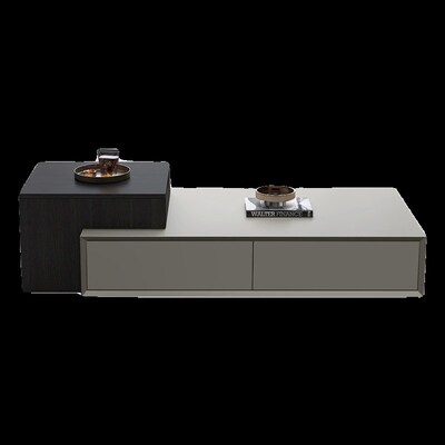 意式极简升降烤漆茶几客厅小户型设计感茶桌台地柜子