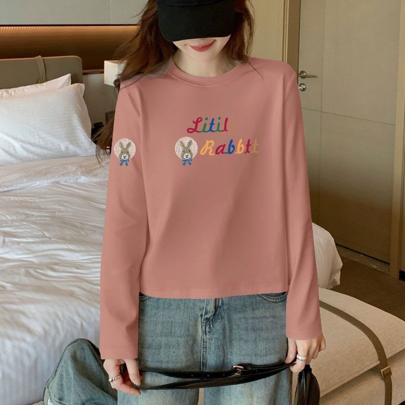 纯棉长袖潮流T恤女秋冬爆款