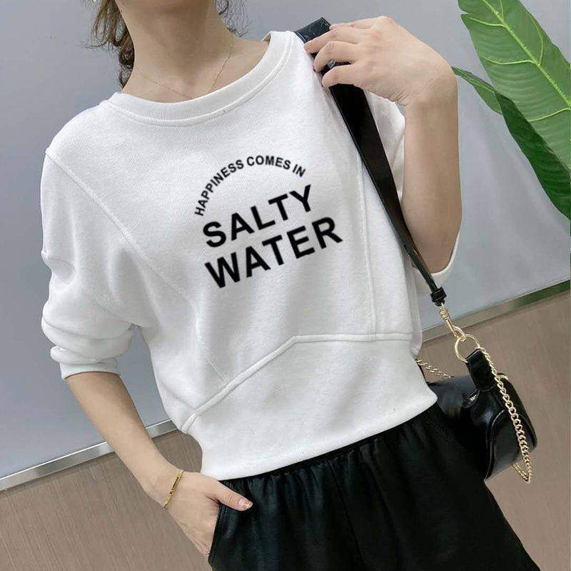 短款高腰卫衣女秋冬新款时尚洋气韩版宽松显瘦百搭小个子套头上衣