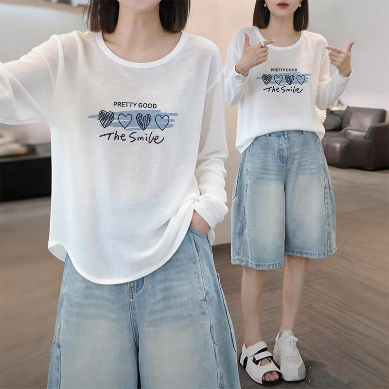 夏季防晒长袖宽松显瘦女士T恤