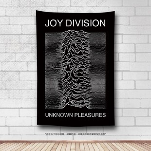Joy 饰背景布 Division快乐分裂摇滚乐队唱片挂布脉冲酒吧琴行装