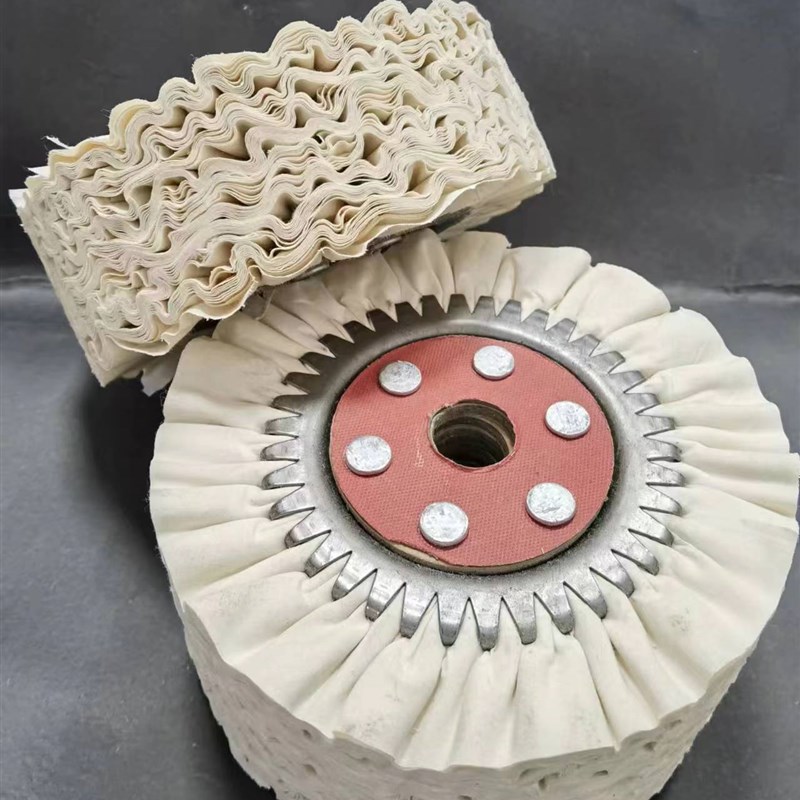 防雨布风轮抛光风轮府绸风布轮棉布轮铁芯布轮镜面抛光布轮褶皱轮