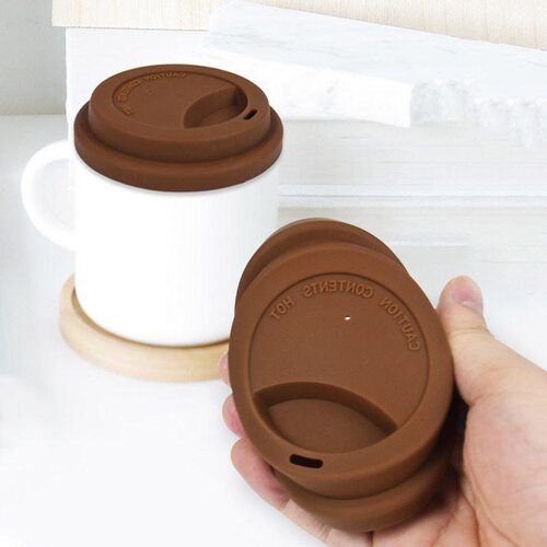 硅胶水杯盖子圆形通用茶杯盖防尘