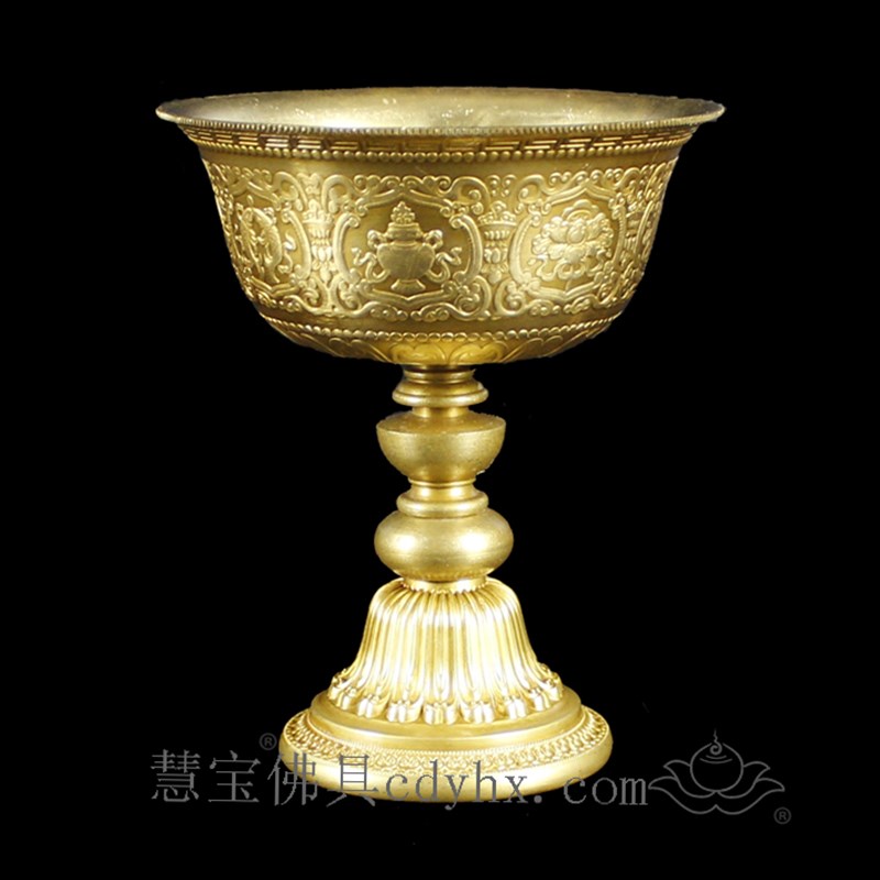 慧宝纯铜酥油灯A款大号 酥油灯铜灯座灯碗灯杯 优质佛具供灯