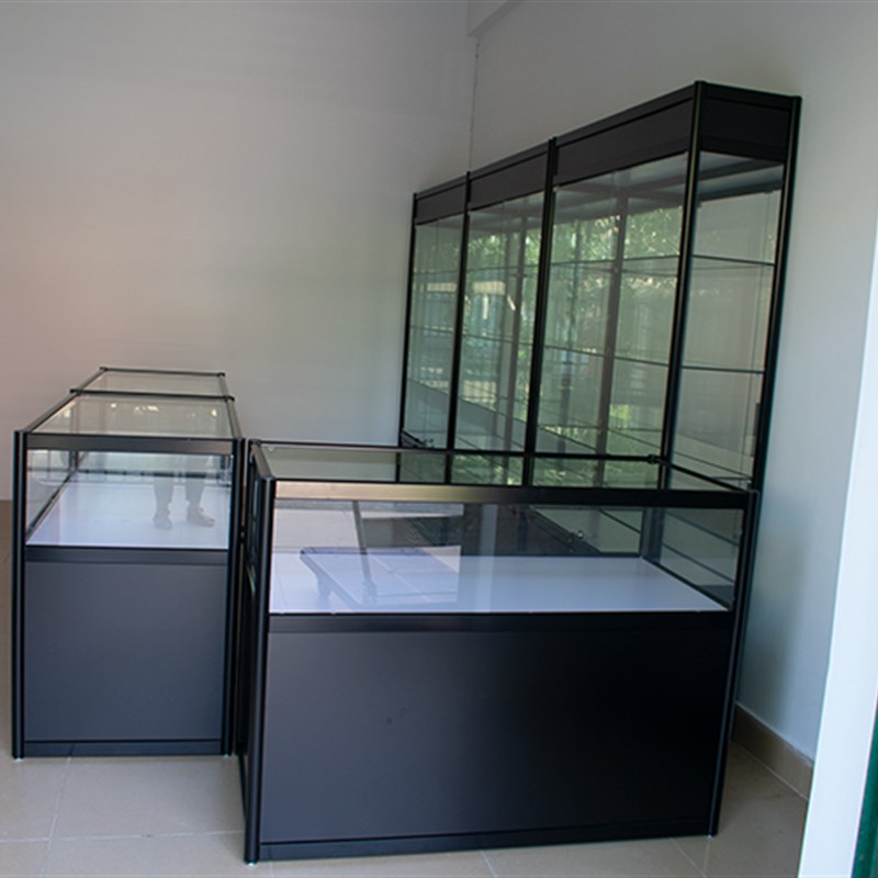 首饰珠宝样品展示柜台透明商用家用矮柜展厅展览玻璃烟中岛柜定做