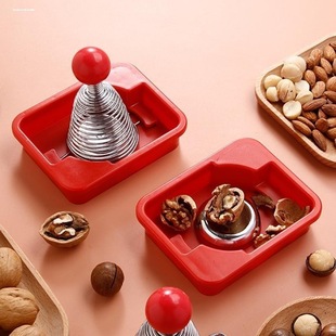 不锈钢弹簧核桃夹坚果开壳器榛子夏威夷果坚果碎壳器开砸核桃神器