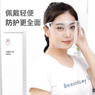 防尘面罩户外透明保护罩外出防灰尘高清护脸部隔绝风沙防护屏