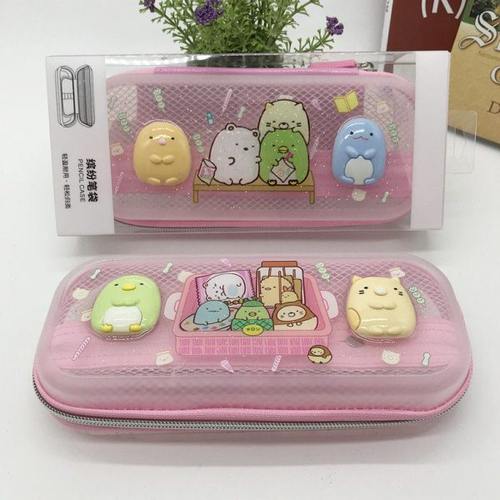 可爱卡通角落生物笔袋学生儿童大容量多功能防水铅笔盒收纳文具袋